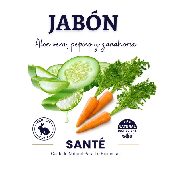 Jabón de Áloe vera, pepino y zanahoria